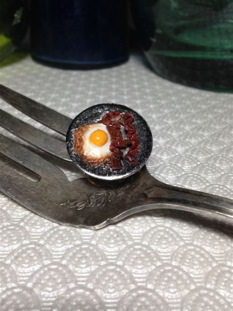Miniature Clay Egg And Bacon Ring Aftcra