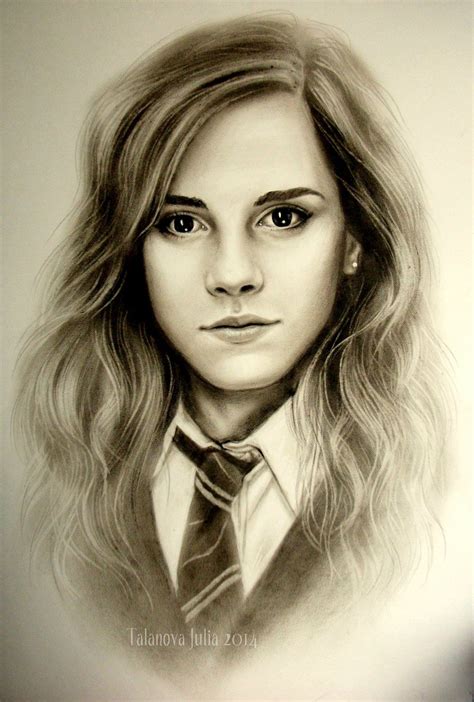 Hermione Emma Watson Harry Potter Portraits Harry Potter Art