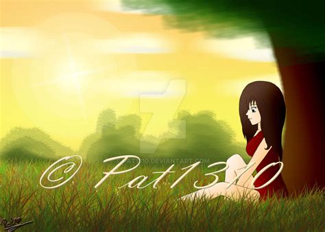 Sad Anime Girl Under The Tree By Pat1310 On Deviantart