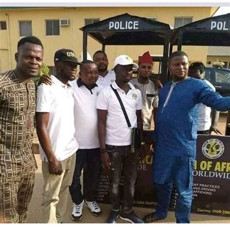 Photos Of Black Axe Cultists Donating Iron Shelter To Traffic Police In Osun State