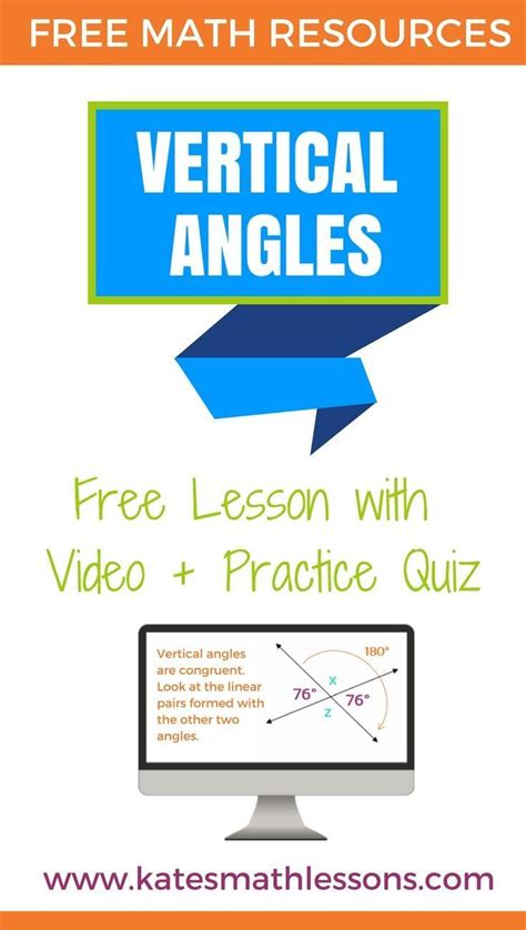 Put your math skills to the test with our printable geometry quiz for kids. What are vertical angles? | Geometry lessons, Free math