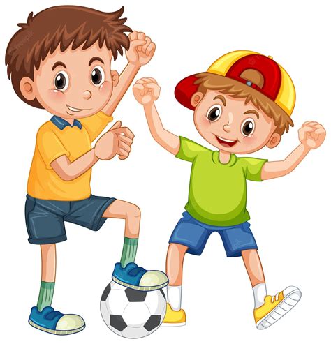 Kids Playing Football Clipart Vector Collection Friendlystock Clip