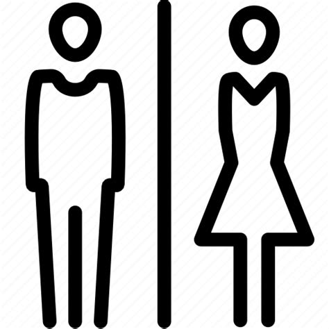 Couple Men Restroom Toilet Wc Women Icon