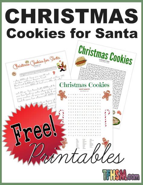 Christmas Cookies For Santa Poem And Printable Games Free