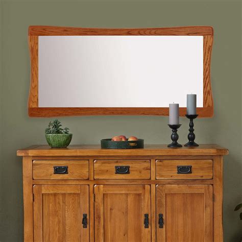 Orrick Wall Mirror In Natural Solid Oak Oak Furniture Land