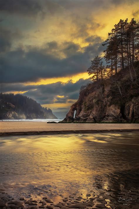 Bl 2161 Evening Light At Neskowin Beach Bill Leach Fine Art Photography