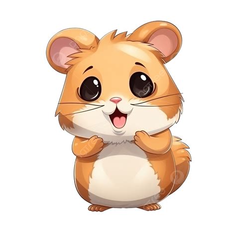 Adorable Hamster Cartoon Character Hamster Rodent Cartoon Png