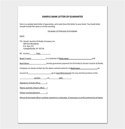 Letter Of Guarantee 18 Templates And Samples Word Pdf