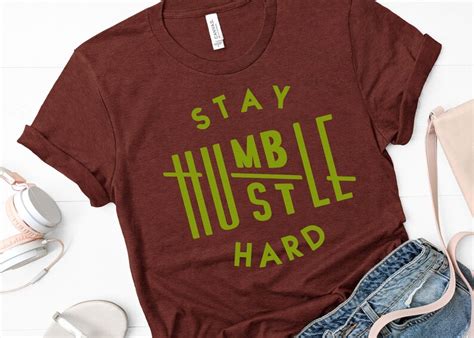 stay humble hustle hard shirt cute hustler shirt womens etsy
