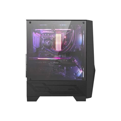 Msi Mag Forge 100r Tempered Glass Argb Mid Tower Atx Case — Black