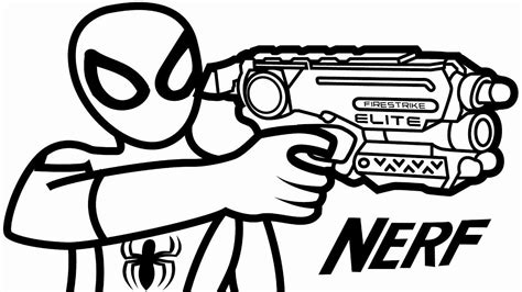 Nerf Gun Coloring Sheet Yunus Coloring Pages