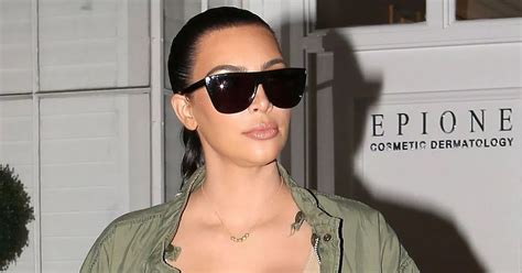 Kim Kardashian Suffers Fashion Fail Wearing Unflattering Nude Bodysuit To Run Errands Mirror
