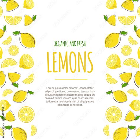 Lemon Banner Template Stock Vector Adobe Stock
