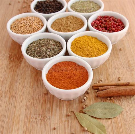 Assorted Spices With Paprika In The Foreground Stock Image Image Of