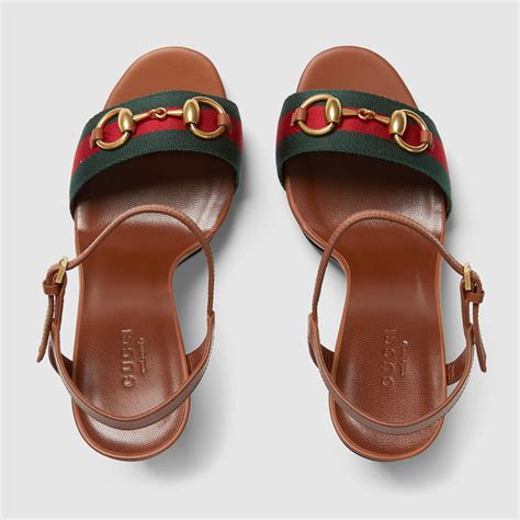 Gucci Leather T Strap Sandal In Brown Leather Brown Lyst