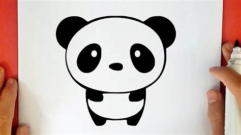 Draw two droop ovals for the eyes. HOW TO DRAW A CUTE PANDA - YouTube