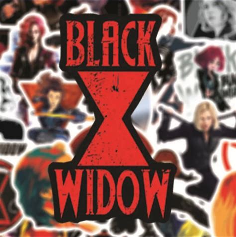 50x Black Widow Stickers Marvel Avengers Scarlett Johansson Etsy
