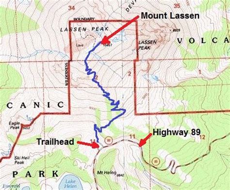 Mount Lassen Map