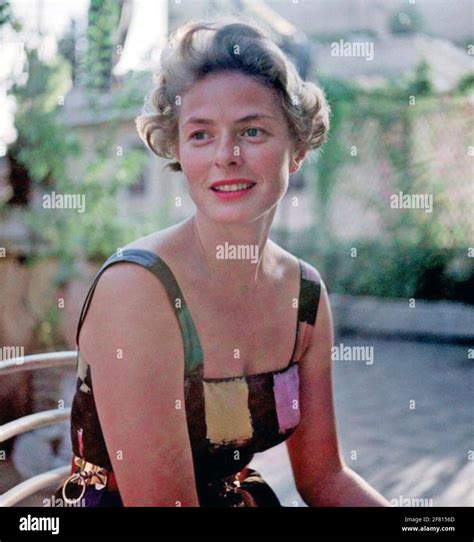 Ingrid Bergman Swedish Film Actress About Stock Photo