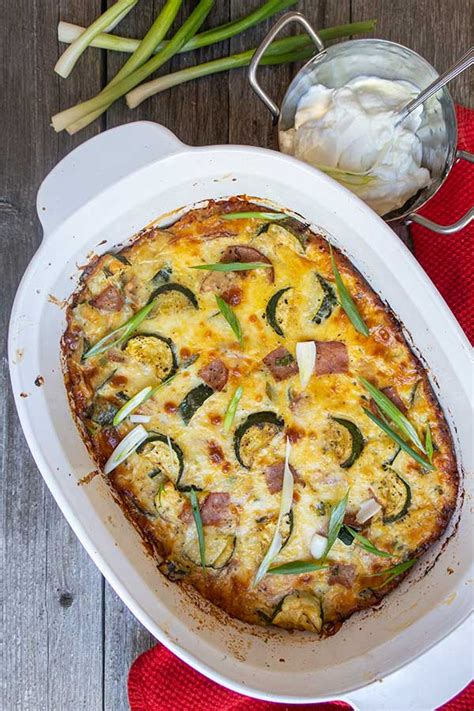 Follow the steps to lose weight fast. Zucchini And Ham Cheese Casserole -Keto - Only Gluten Free ...