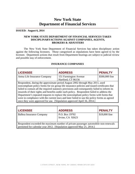 Pdf New York State Department Of Financial · Pdf Filenew York State