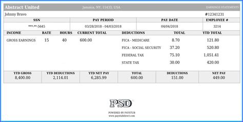 Adp Pay Stub Template Excel Templates 1 Resume Examples