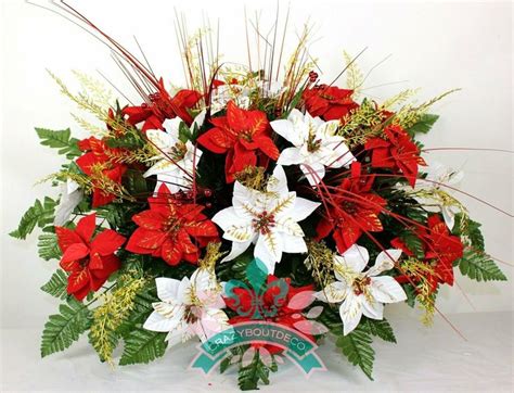Find great deals on ebay for silk cemetery flowers. Crazyboutdeco XL Christmas Poinsettia Artificial Silk ...