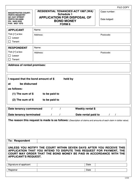 Bond Disposal Form Wa Fill Out And Sign Online Dochub