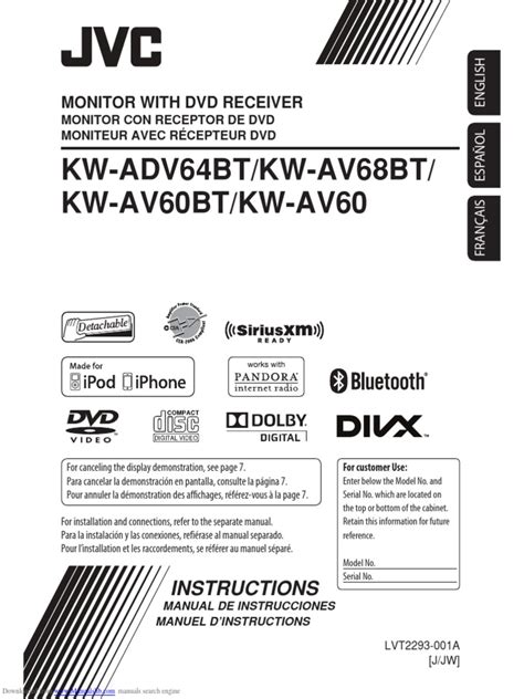 This manual is available in the following languages: Jvc Kw Av60bt Wiring Diagram - Wiring Diagram Schemas