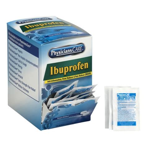 Physicianscare Ibuprofen Pain Reliever Medication 2 Tablets Per Packet