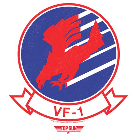 Mens Top Gun Vf 1 Fighter Squadron Logo T Shirt Fifth Sun
