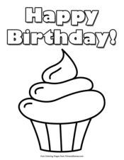 Download Happy Birthday Coloring Pages • FREE Printable PDF from PrimaryGames
