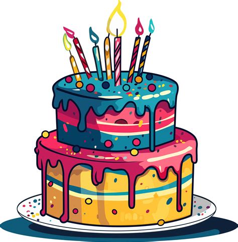 Birthday Cake Vector Illustration 24742846 Png