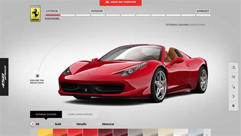 And if something's not right, just go back and start over. Ferrari 458 Spider online configurator lets you build a supercar | Digital Trends