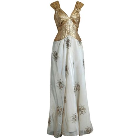 Buy jovani prom dresses near you at these top boutiques. 1930's Metallic Gold-Lame and Embroidered Floral Chiffon ...