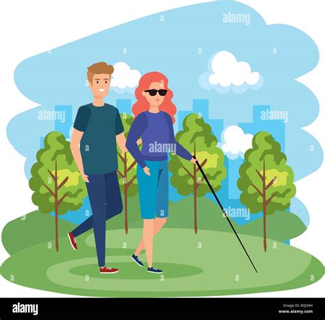Blind Man Walking Stick Stock Vektorgrafiken Kaufen Alamy