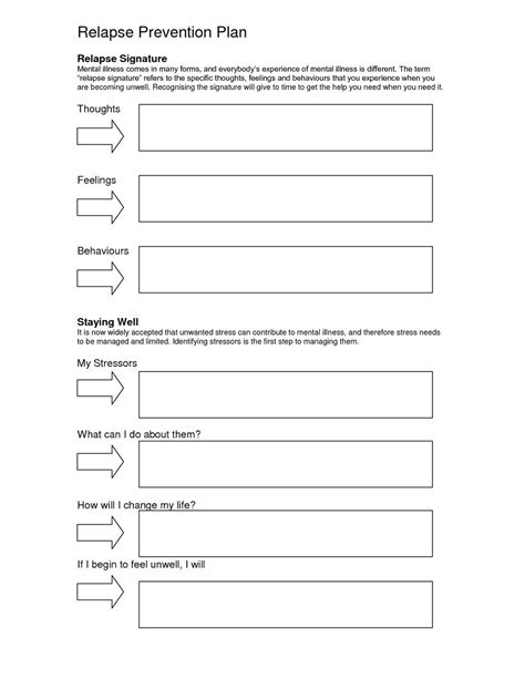 Printable Addiction Worksheets For Clients