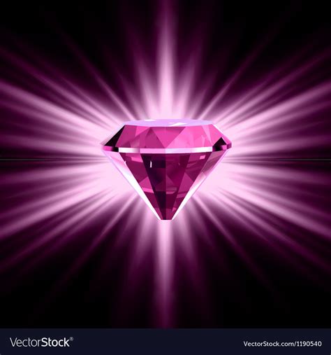 Pink Diamond On Bright Background Royalty Free Vector Image