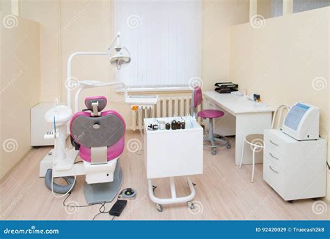 Dental Clinic Interior With Modern Dentistry Equipment Stock Image