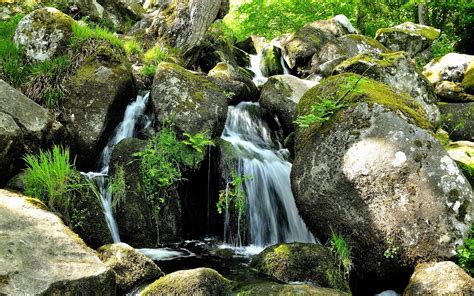 River Waterfall Rocks Nature 2560x1600