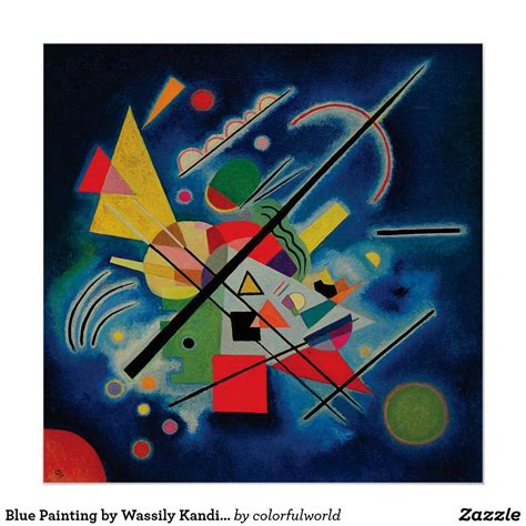 Blue Painting By Wassily Kandinsky Poster Blue Painting Artist
