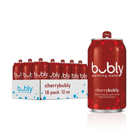 Bubly Sparkling Water Cherry 12 Fl Oz 18 Count Cans