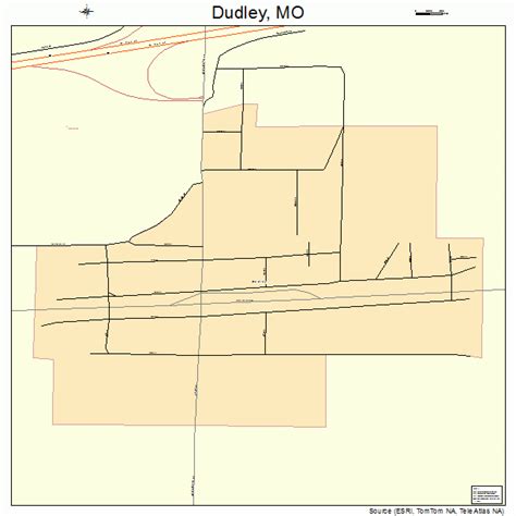 Dudley Missouri Street Map 2920296