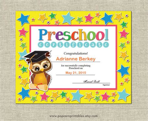 The Best Free Printable Preschool Graduation Certificates Russell Website