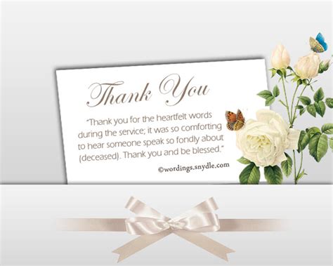 Sympathy Thank You Notes Wordings And Messages