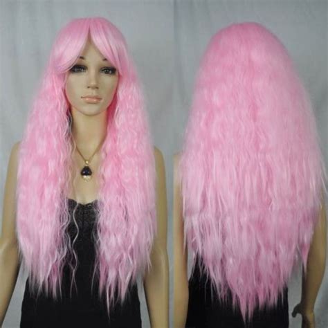 New Long Wavy Wig Pink Women Cosplay Synthetic Wig Hairnet 541 Long Wavy Wig Synthetic Wigswig