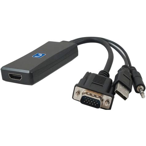 Syba vga to hdmi cable, vga to hdmi adapter converter cable with audio support for connecting pc, laptop with a vga output to hdmi monitor hdtv (ma. Comprehensive VGA to HDMI Converter Adapter with Audio