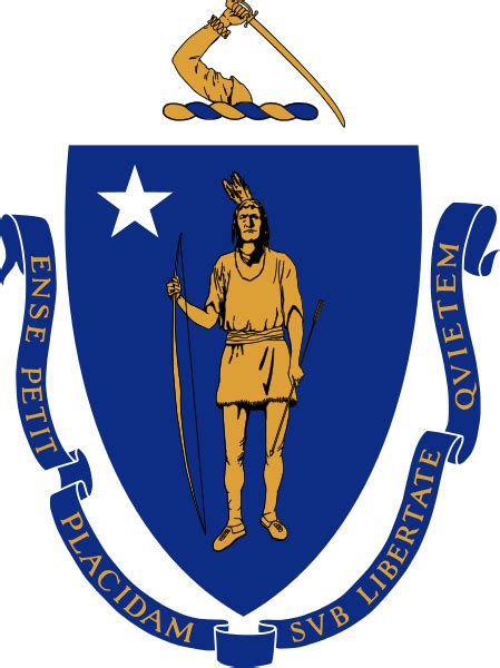 Das Siegel Von Massachusetts Flag Of Massachusetts
