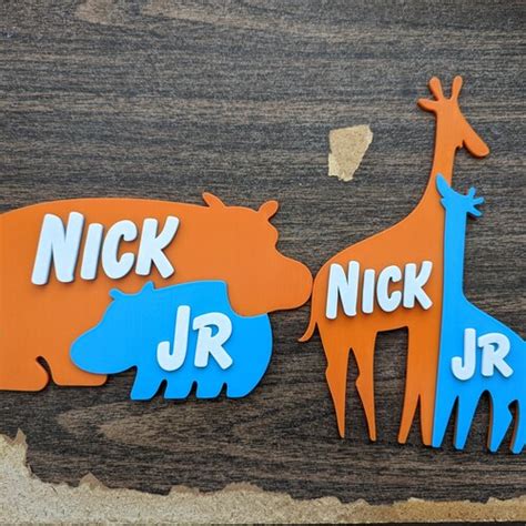 Nick Jr 3d Printed Art Animal Logo Shelf Stand Wall Display Etsy