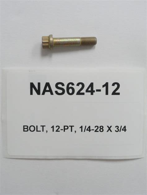 Bolt 12 Pt 14 28 X 34 Nas624 12 Advanced Aero Components